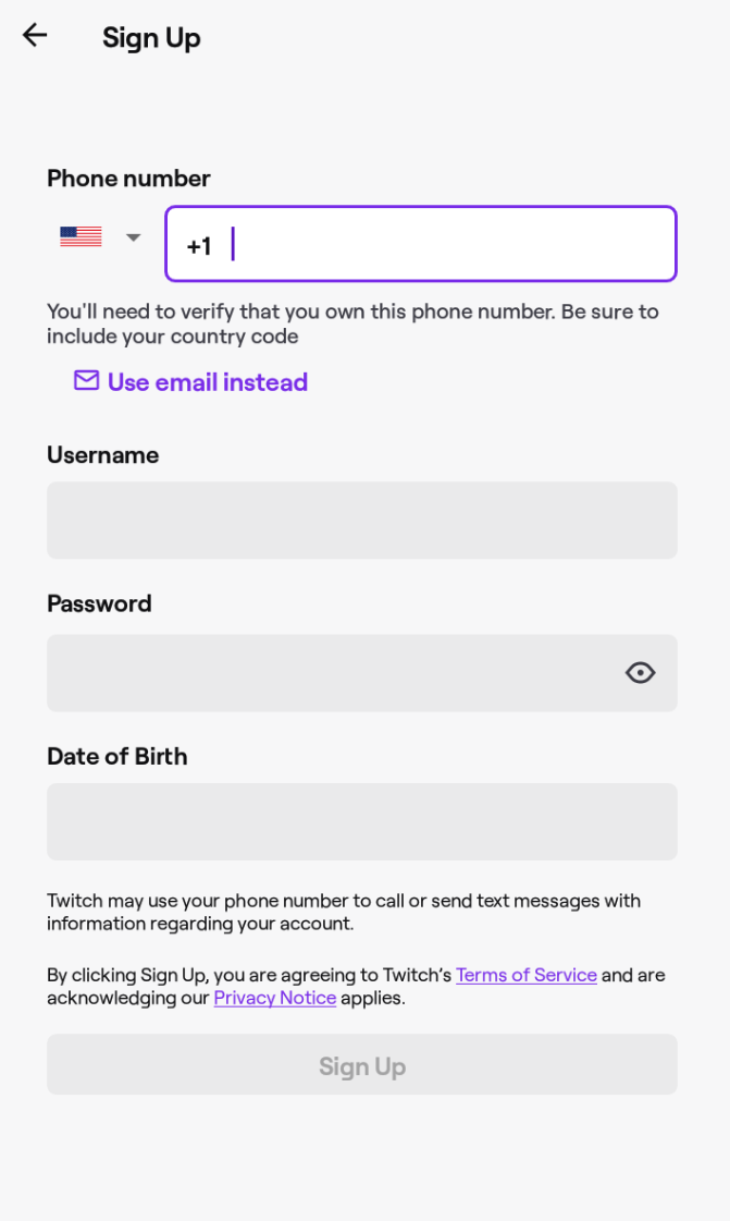 How To Create A Twitch Account on Mobile With phone Number (UPDATED)